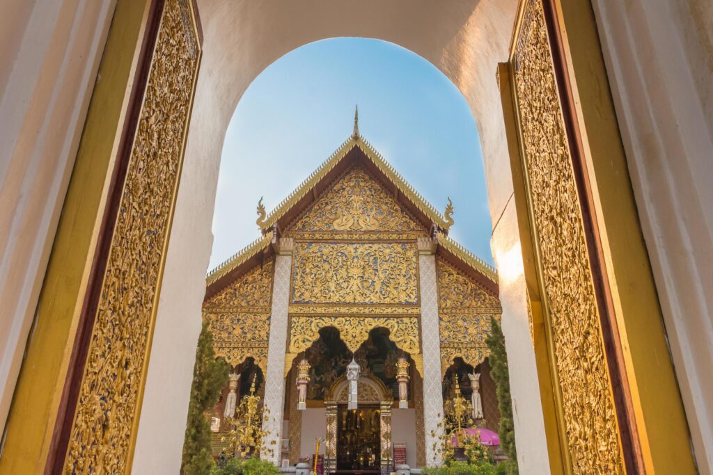 Temple Phra That Hariphunchai in Lamphum, Province Chang Mai, Thailand Stock Free