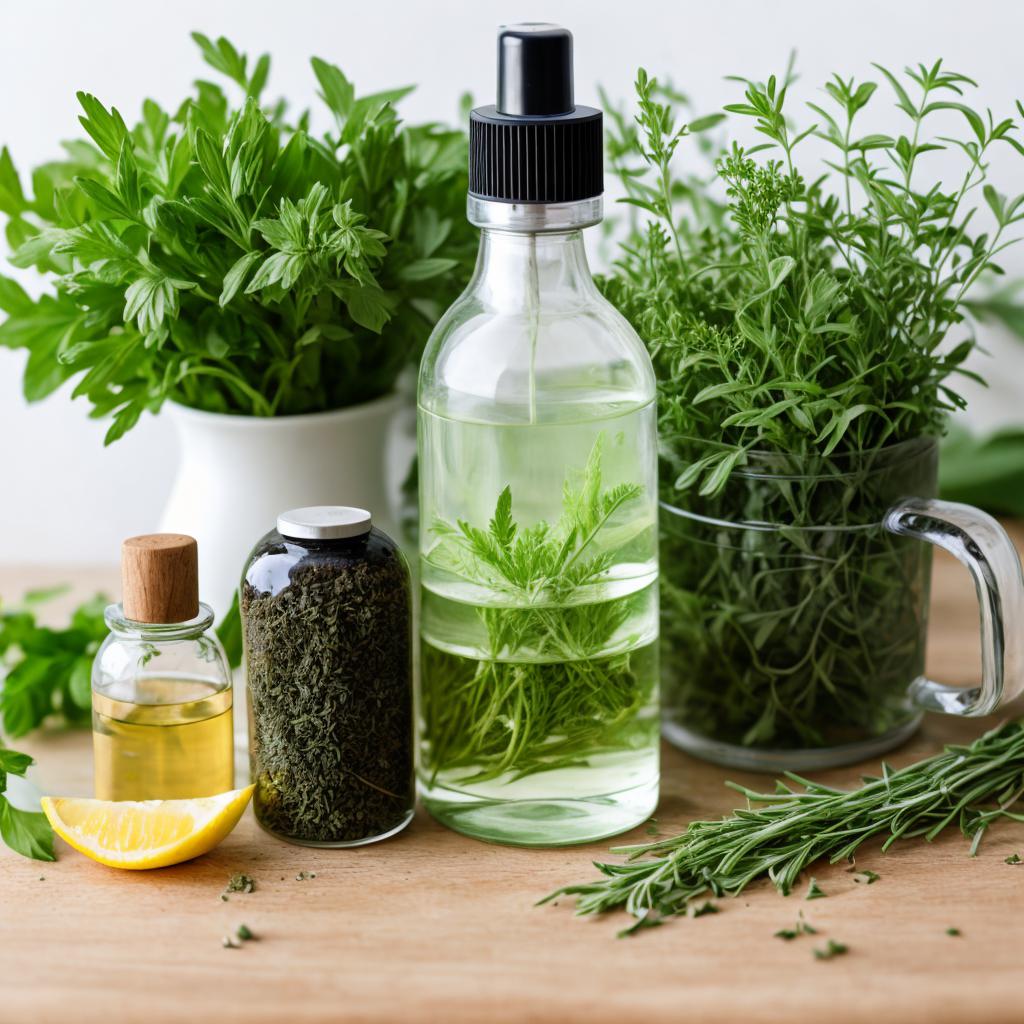 Herbs beside a spray by @ai_generated