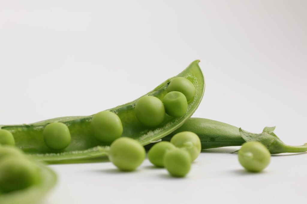 Pea on white background Stock Free