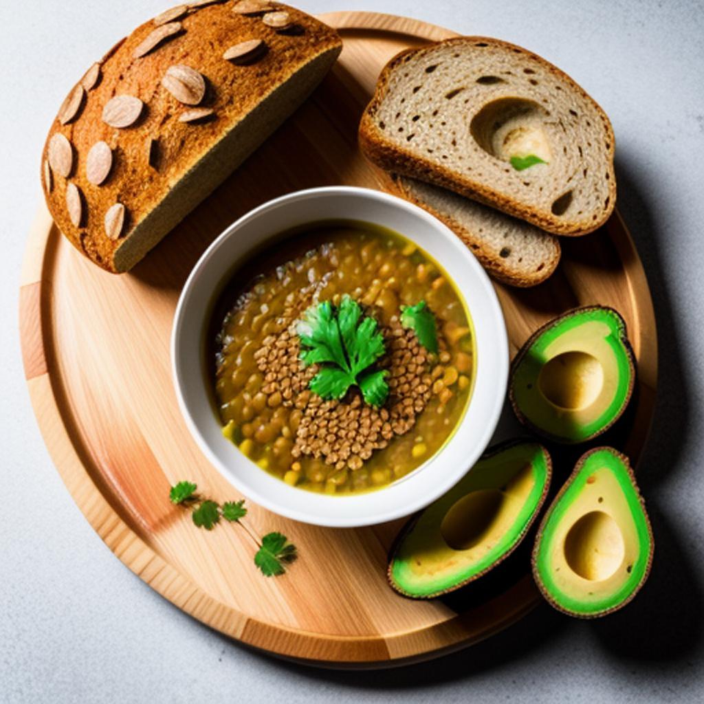 
									250g lentil soup 50g whole-grain by @ai_generated