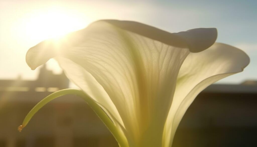 Sunlit yellow flower head showcases nature elegance and fragility generated by AI Stock Free