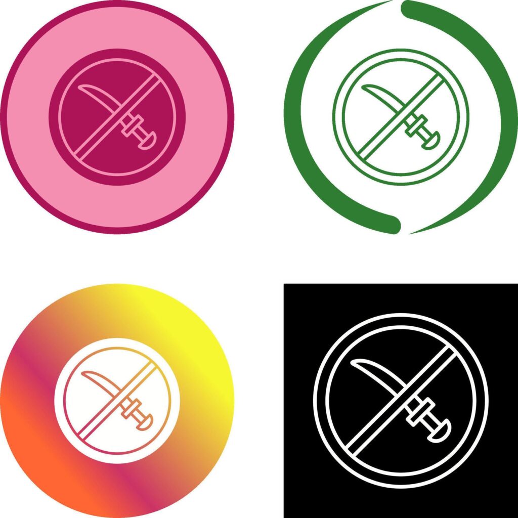 No Weapons Icon Design Stock Free