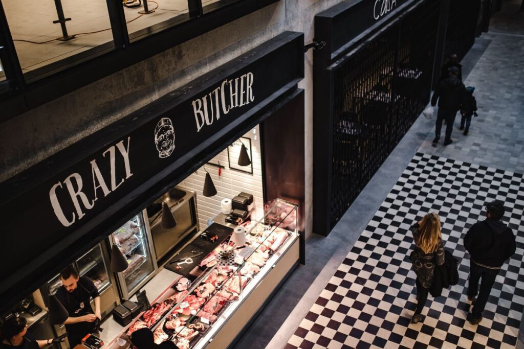 ‘Koszyki’ market hall, commonly known as the ‘People’s bazaar’, Warsaw, Poland Stock Free