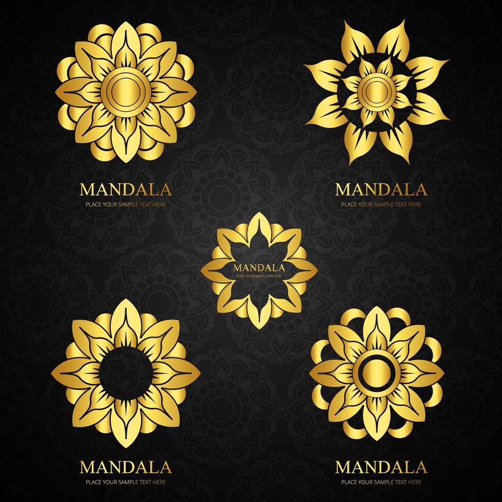 Luxury brand shiny floral design vector Stock Free