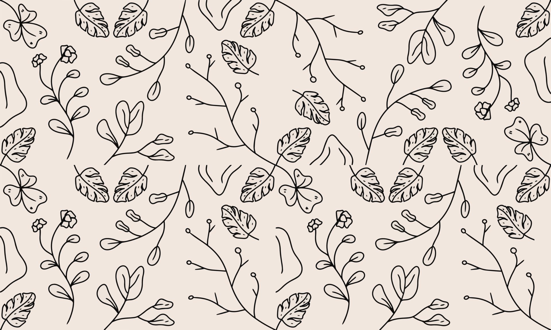 Vector floral pattern.Design for wallpaper, wrapping paper, background, fabric. Seamless vector pattern with ornate flowers. Free Vector and Free SVG