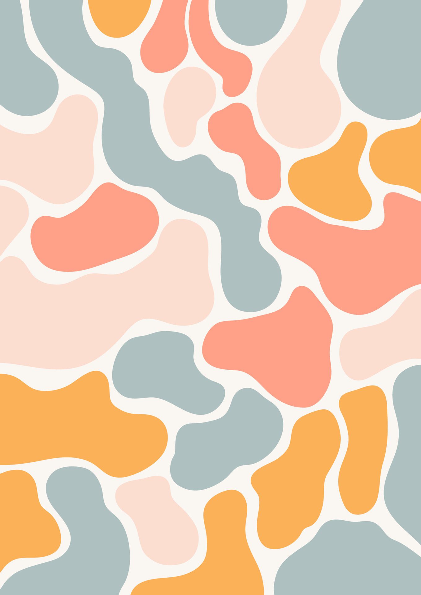 Abstract organic pattern design background in pastel colours Free Vector