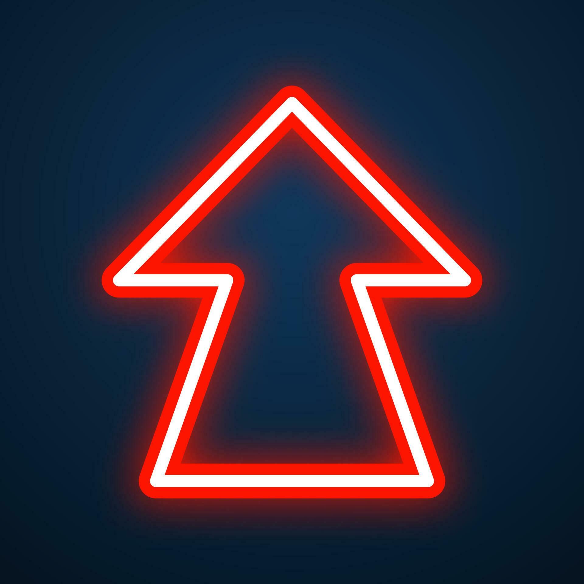 arrow sign neon effect vector Stock Free