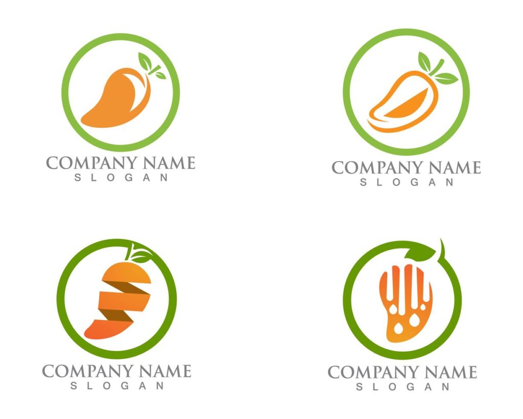 Mango logo and icon fruit vector template Stock Free