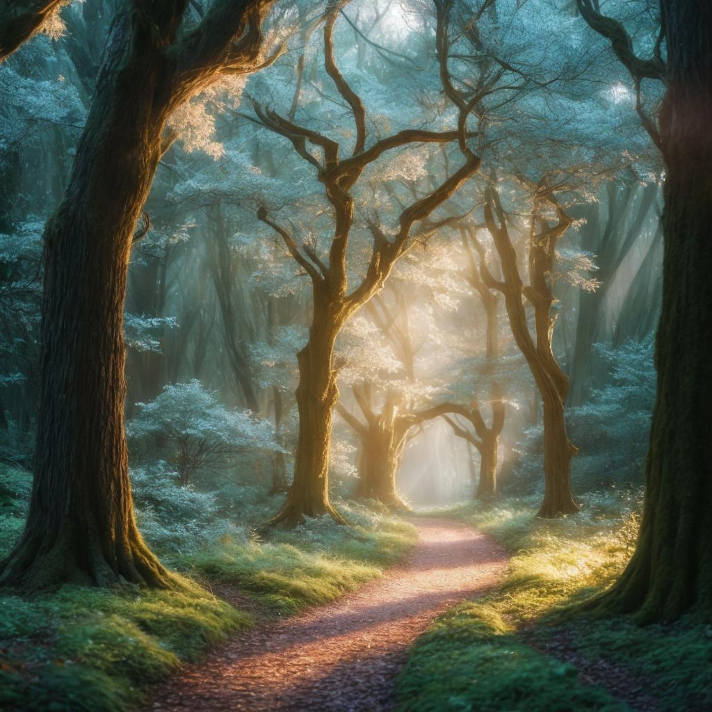 Ethereal woodland scene blending by @ai_generated