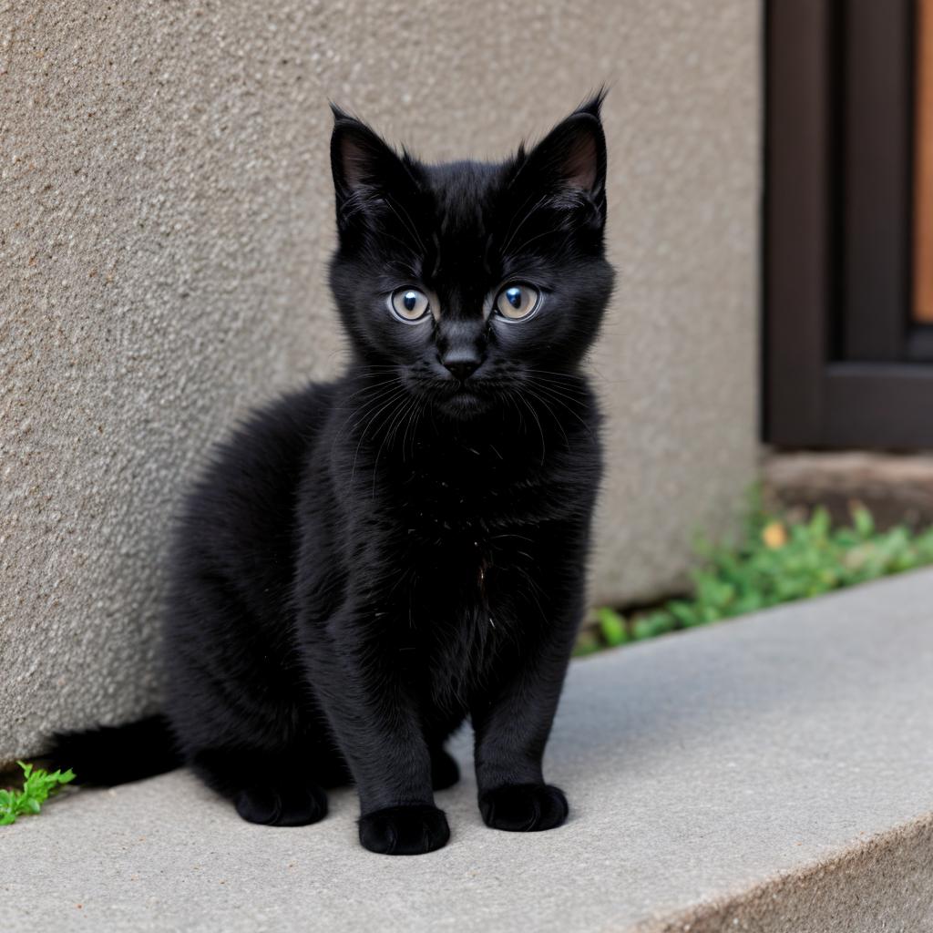 Black kitten by @jamiekraus6 by @ai_generated