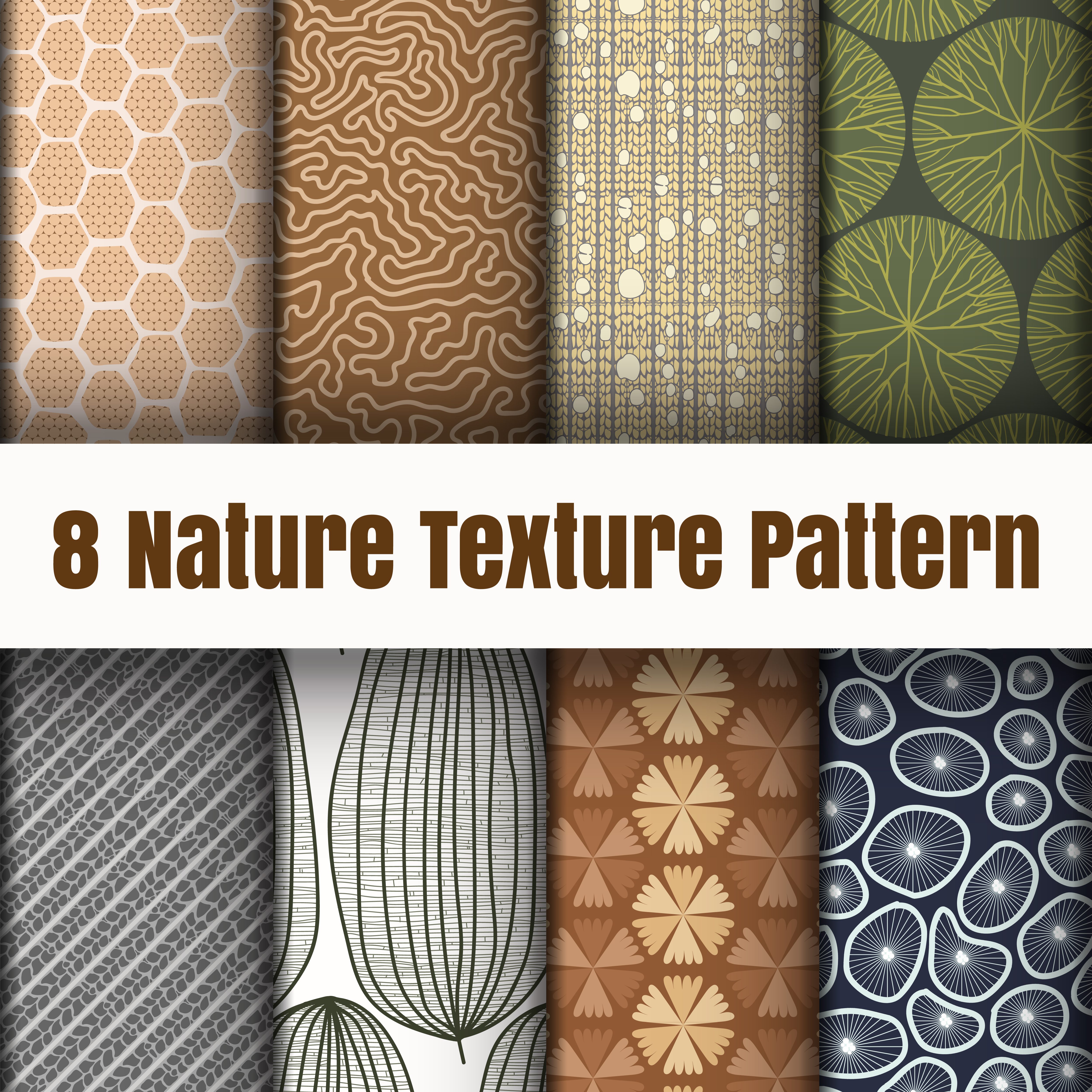 Nature pattern wallpaper vector background Free Vector