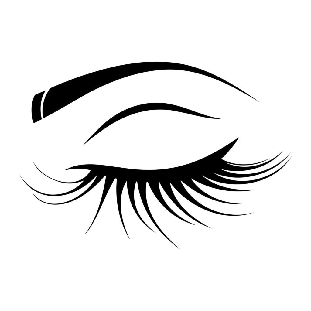 Simple Eyelashes Logo. Vector Illustration Free Vector