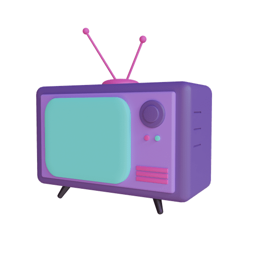 Tv, television, multimedia 3D illustration