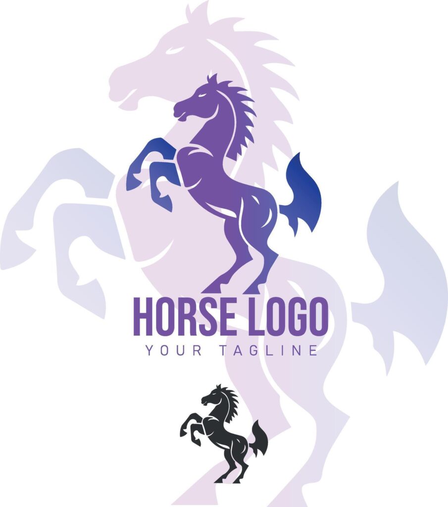 Horse logo icon template illustration Stock Free