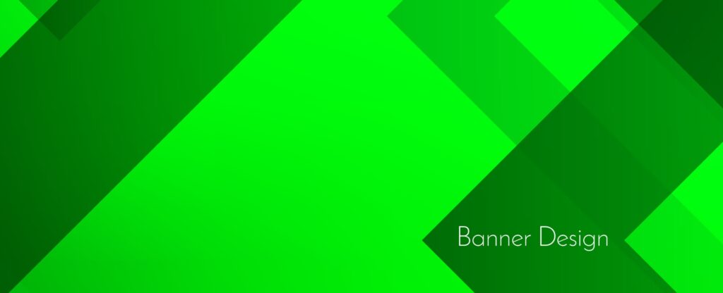 abstract geometric green modern decorative stylish banner background Free Vector