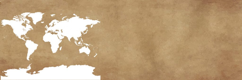 World map on brown background banner Free Vector