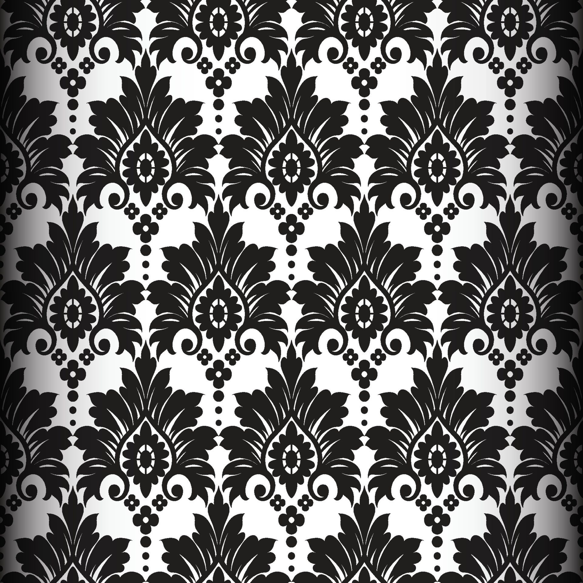 Seamless damask pattern Free Vector and Free SVG