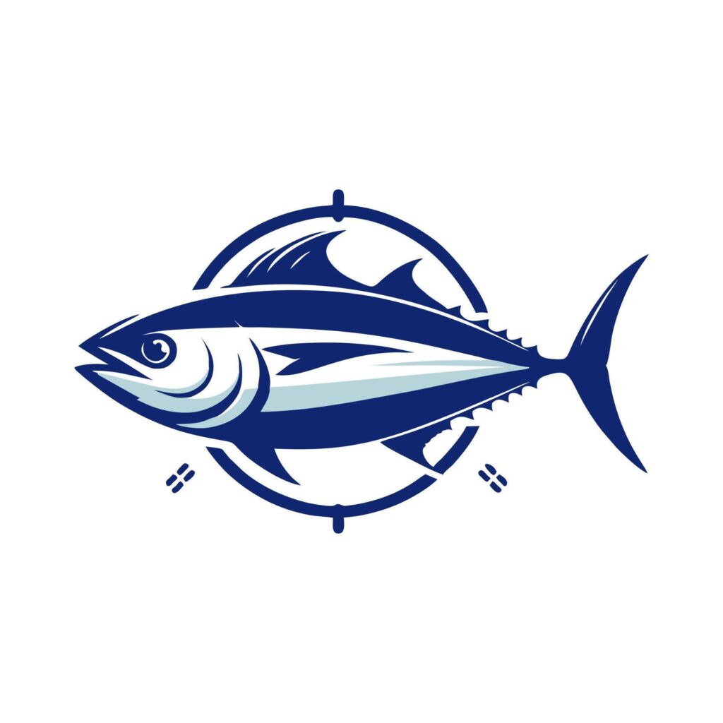 Tuna icon logo. tuna logo design illustration Stock Free