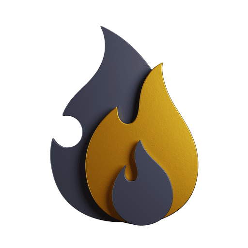 Fire 3D illustration