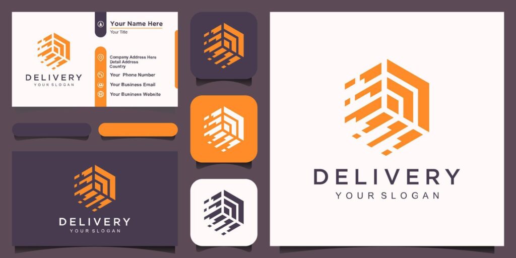 Fast Moving Box, Logistic Logo Design Vector Stock Free