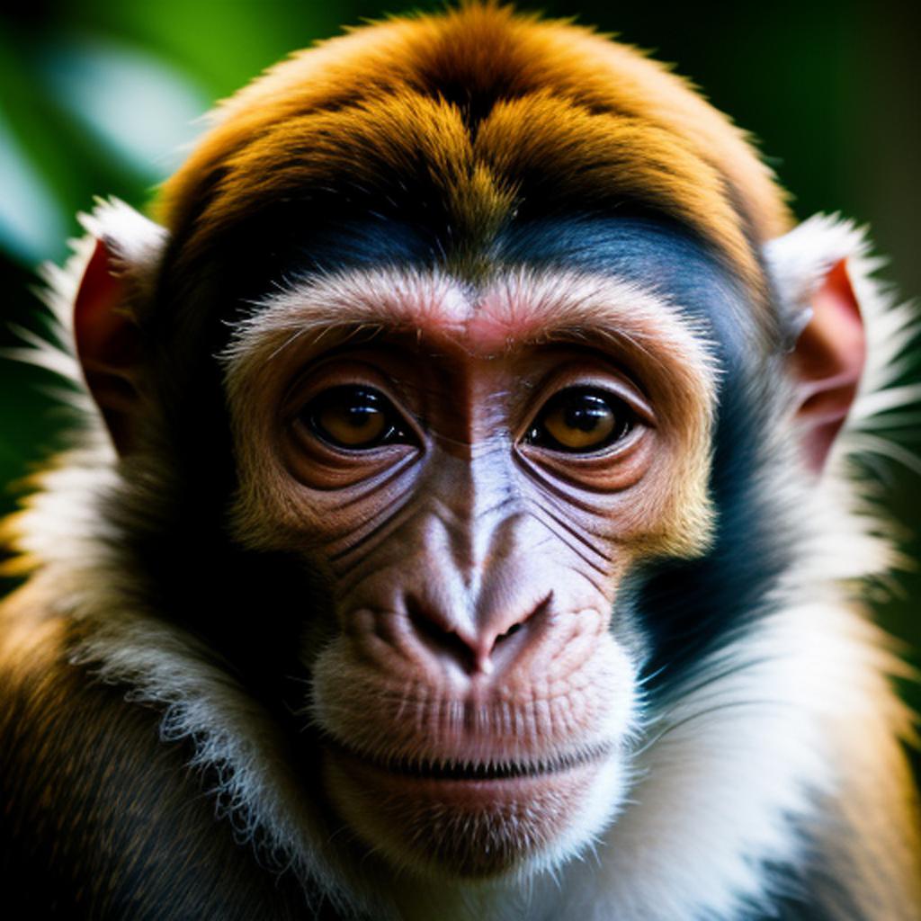 Monkey portrait by @ktbadodekar by @ai_generated