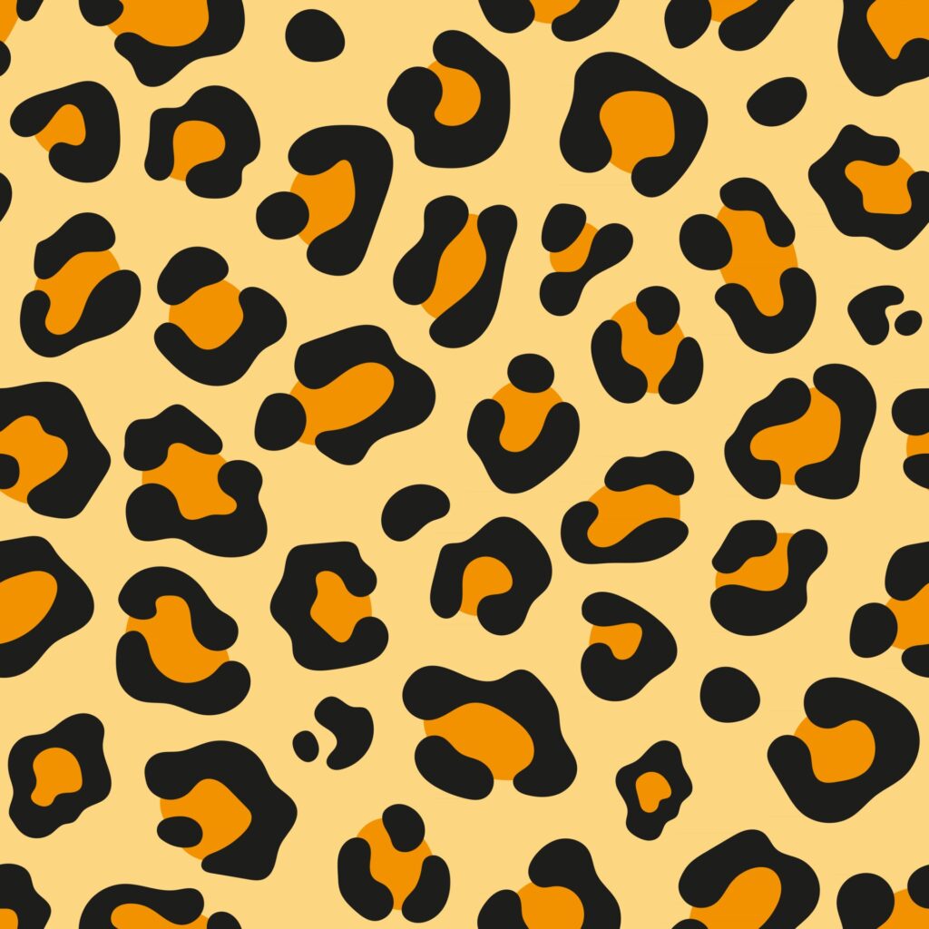 Leopard skin seamless background texture pattern Free Vector