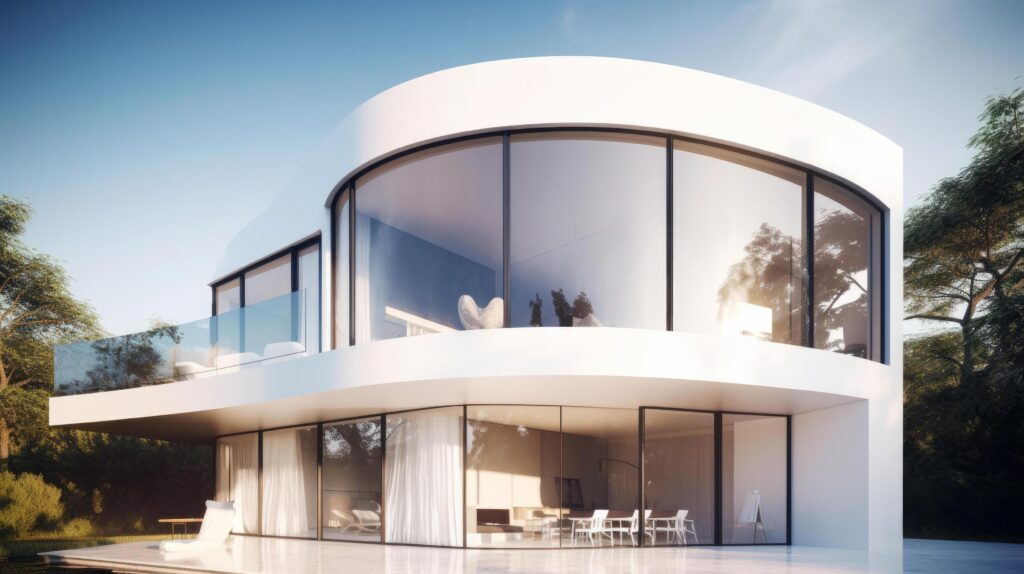 White modern villa. Illustration Stock Free