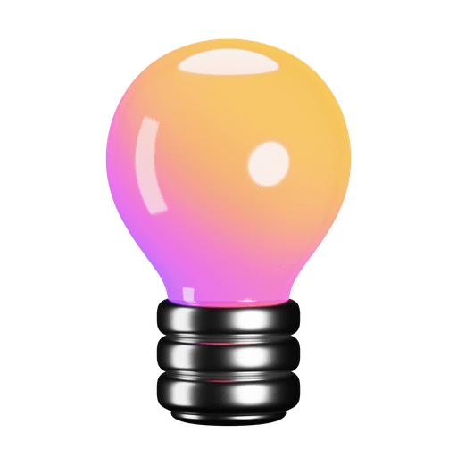 Idea, innovation, lightbulb 3D illustration