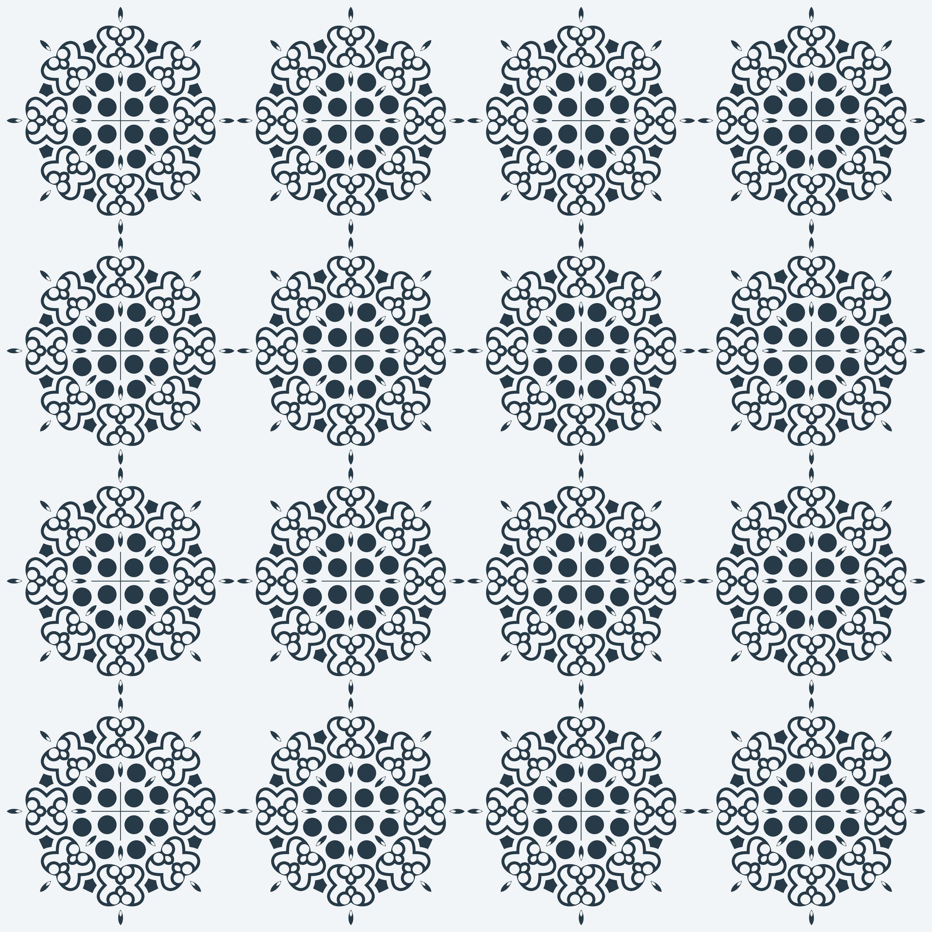 Flat mandala seamless pattern template Free Vector