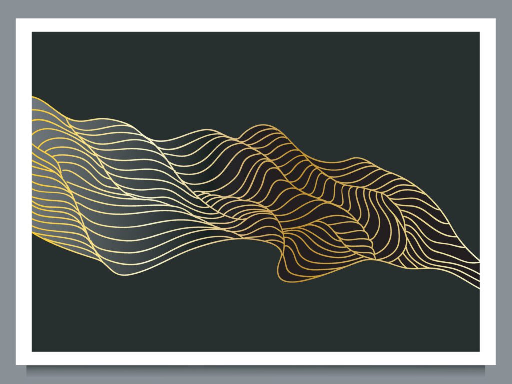 creative minimalist modern line art pattern. Abstract wave backgrounds landscapes. skyline, wave and ocean object. vector illustrations Free Vector and Free SVG