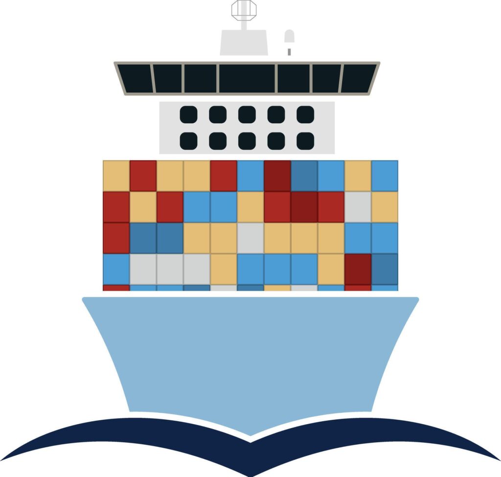 Ship icon silhouette illustration cargo ship Stock Free