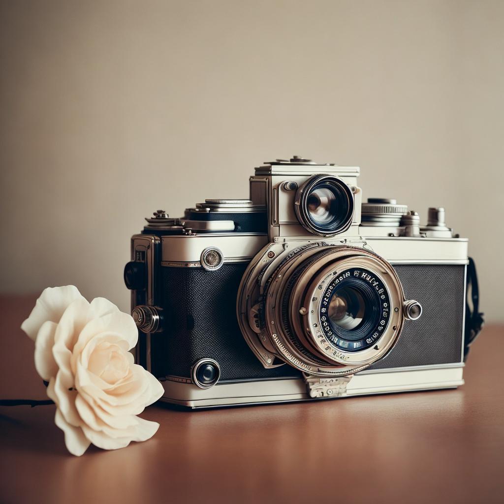 “Vintage camera, retro filter, by @ai_generated