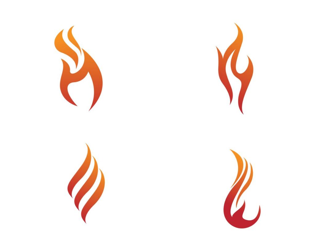 Fire vector icon logo Stock Free