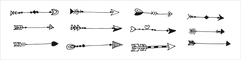 hand drawn arrows Stock Free