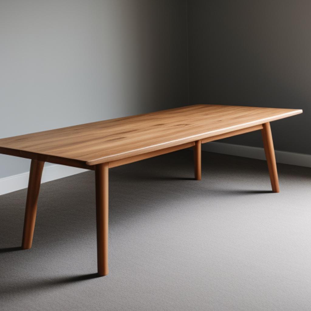 Wooden table with no by @ai_generated