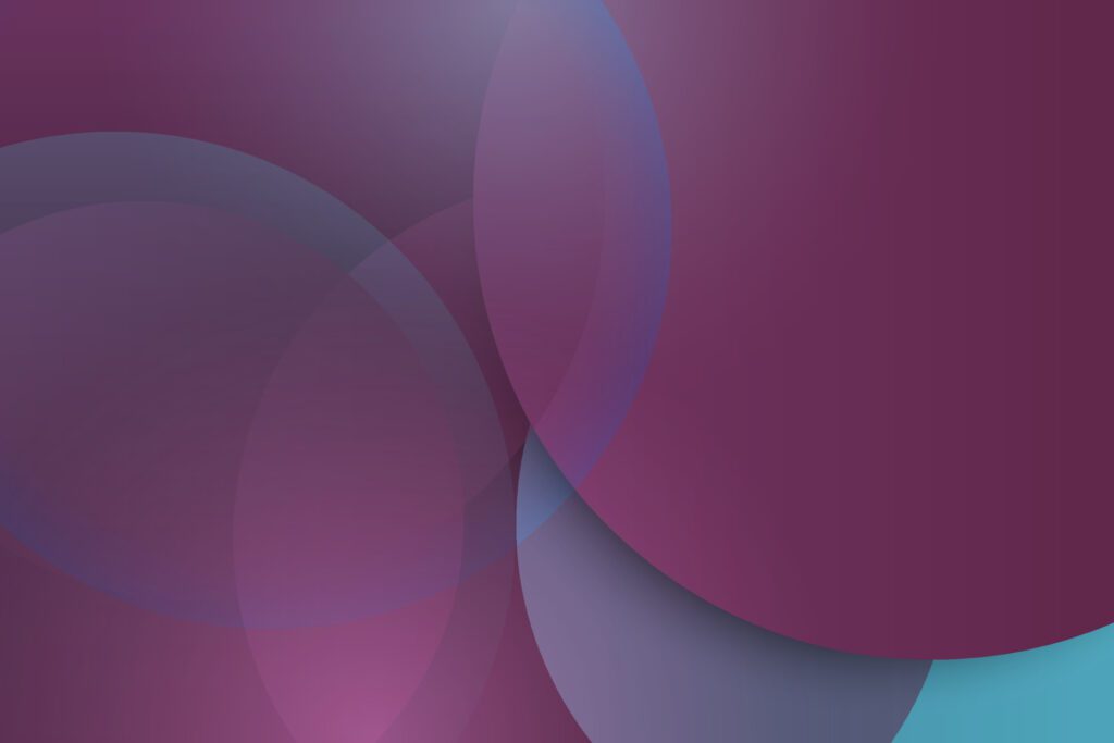 Abstract purple and blue circle overlapping layer background. Vector. Free Vector