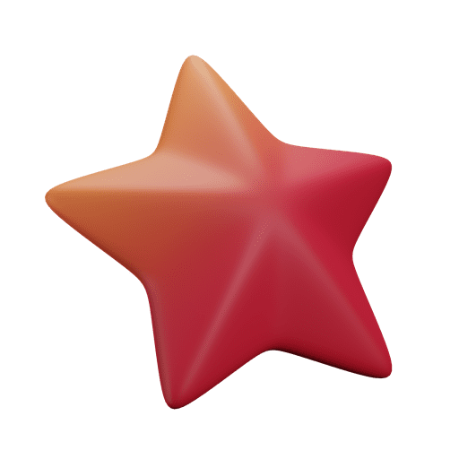 Star, favorite, medal 3D illustration