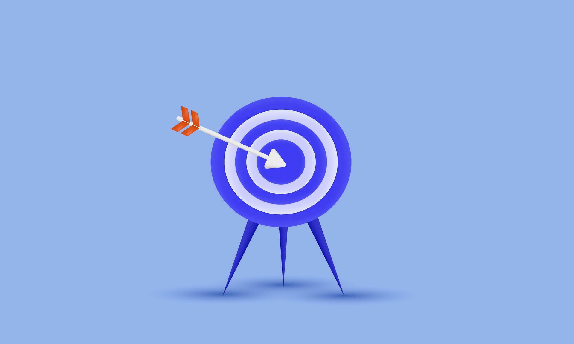 illustration target arrow 3d icon modern isolated on background Stock Free