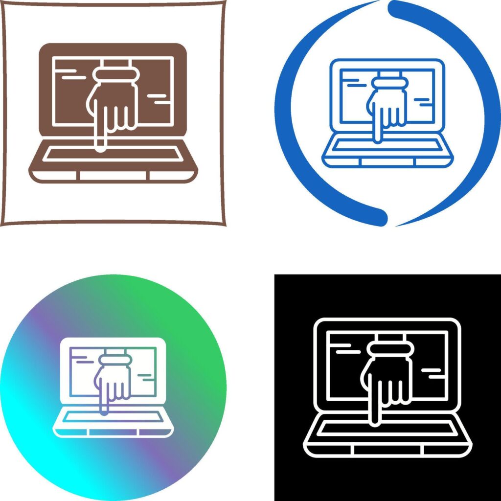 Computer Hacking Icon Design Stock Free