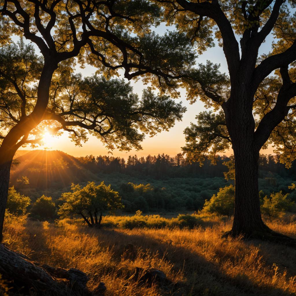 Ein Wald bei Sonnenuntergang by @ai_generated