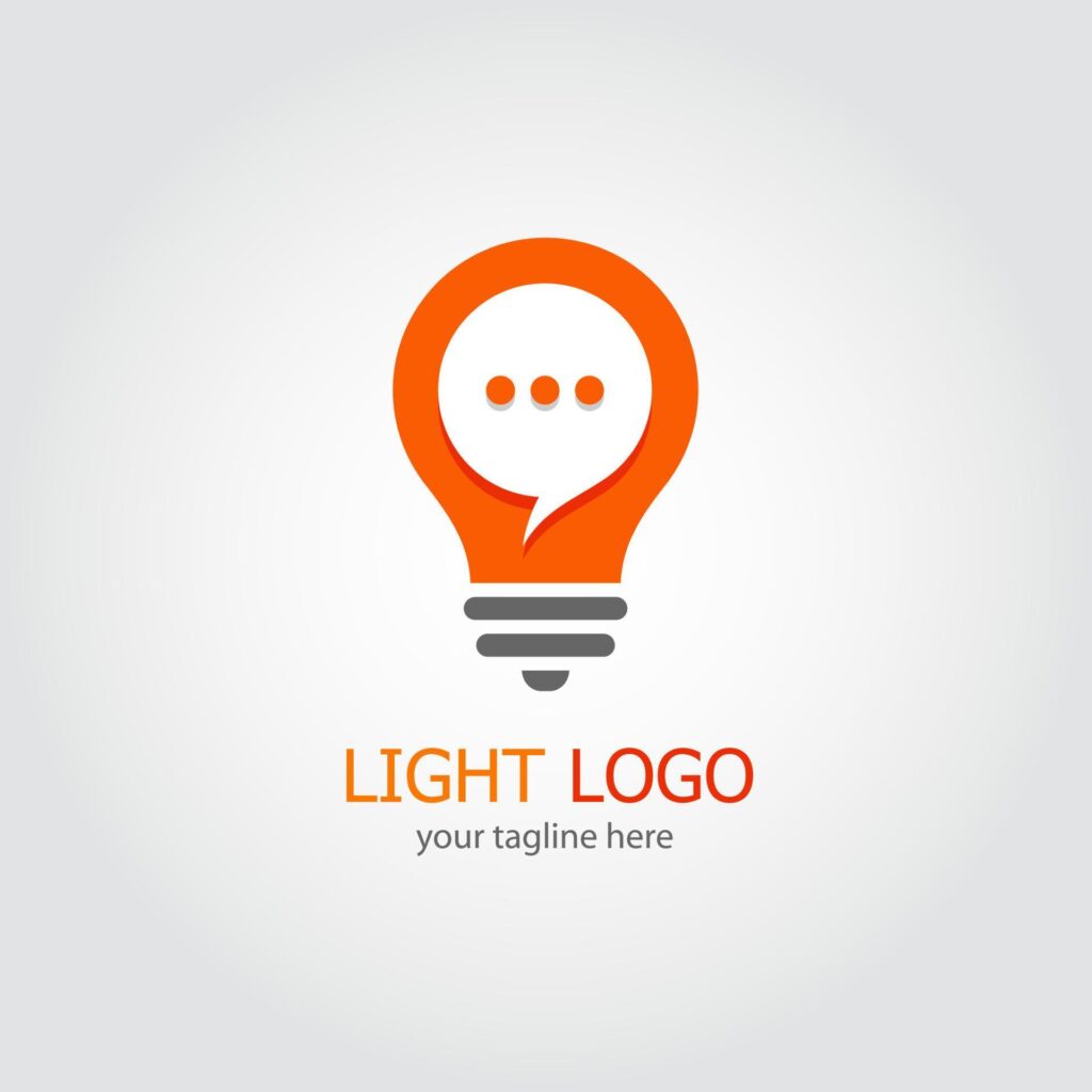 Light logo design vector. Suitable for your business logo Stock Free and Free SVG