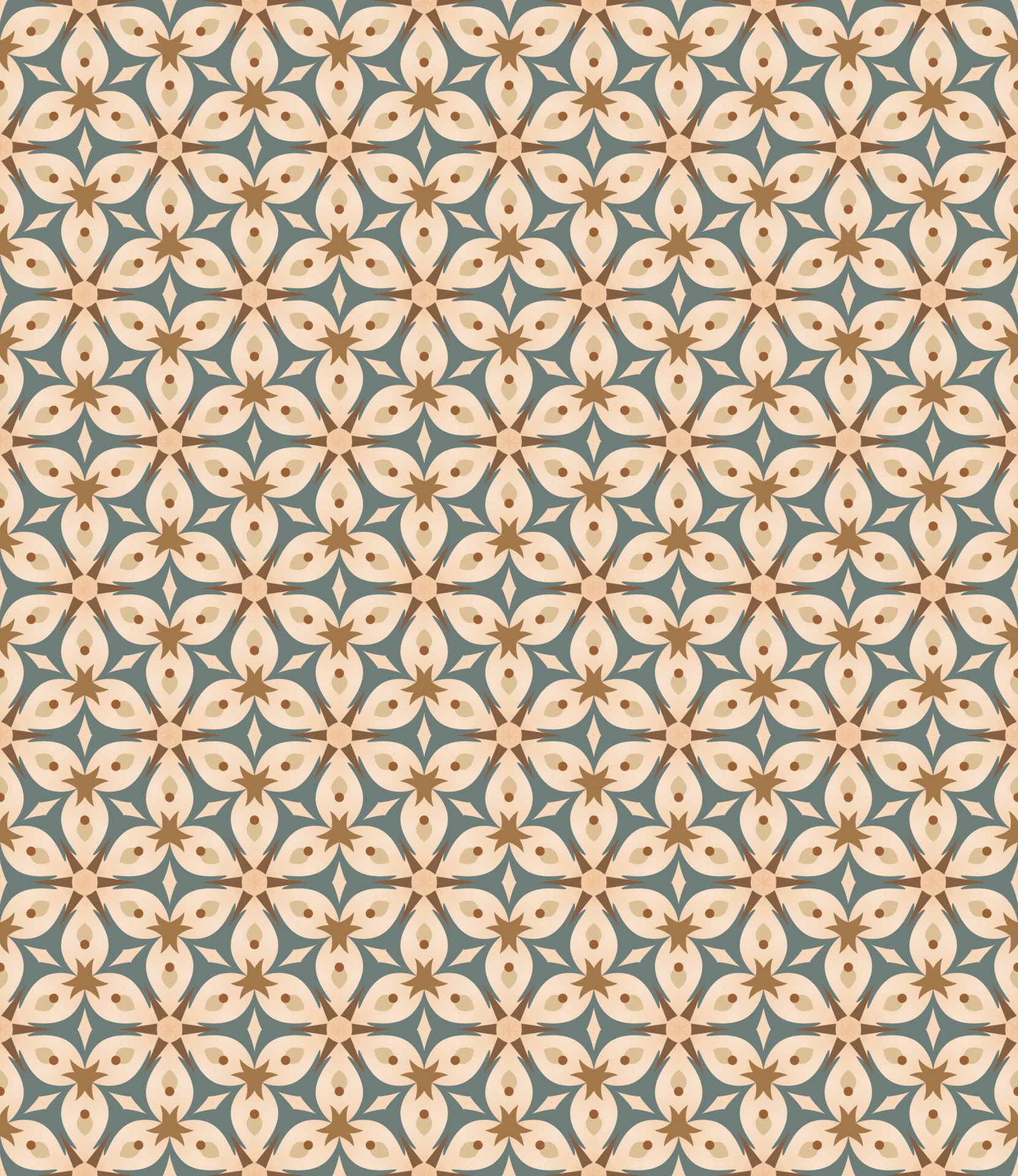 Seamless geometric pattern with flowers. Background Free Vector and Free SVG