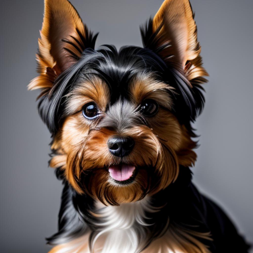 A yorkshire terrier singing by @ai_generated