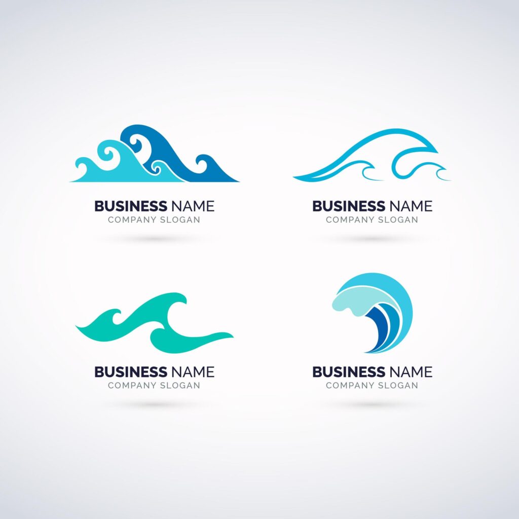 Water Logo Set Stock Free