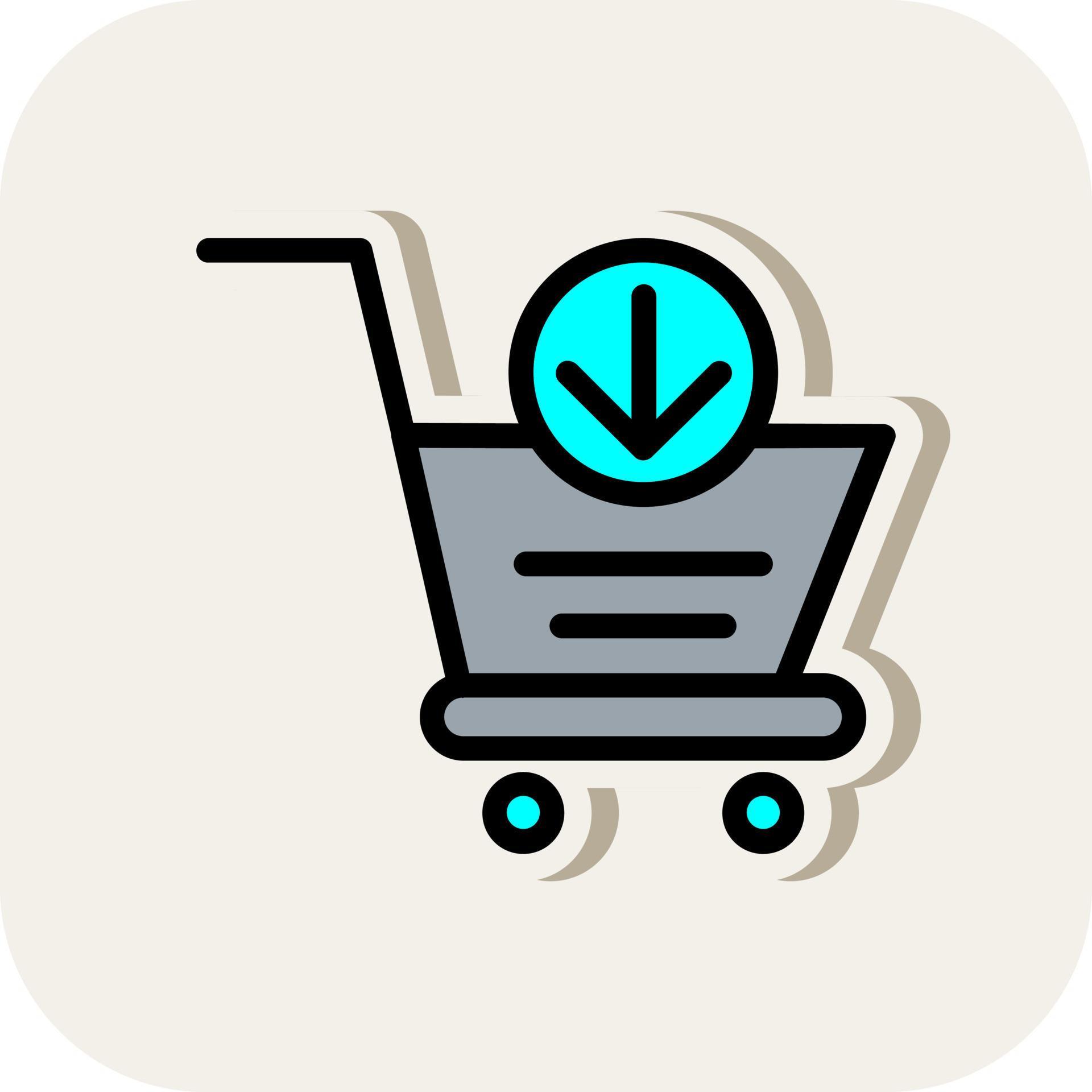 Cart Arrow Down Vector Icon Design Stock Free