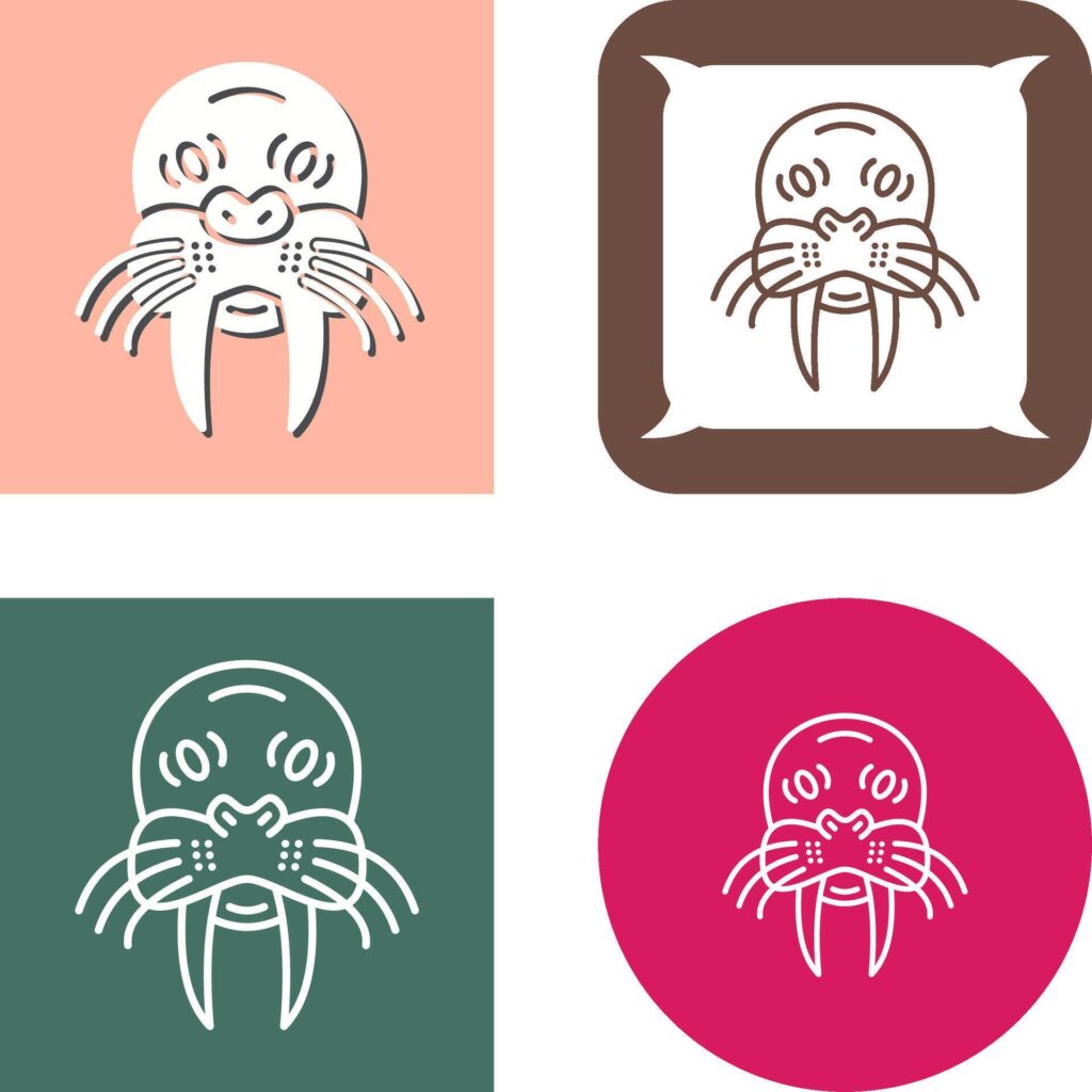 Walrus Icon Design Stock Free