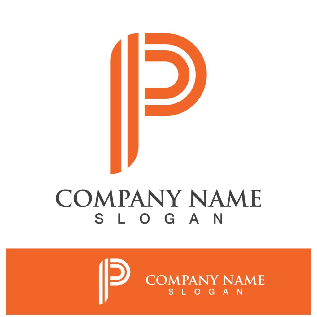 Letter P icon logo design illustration Stock Free