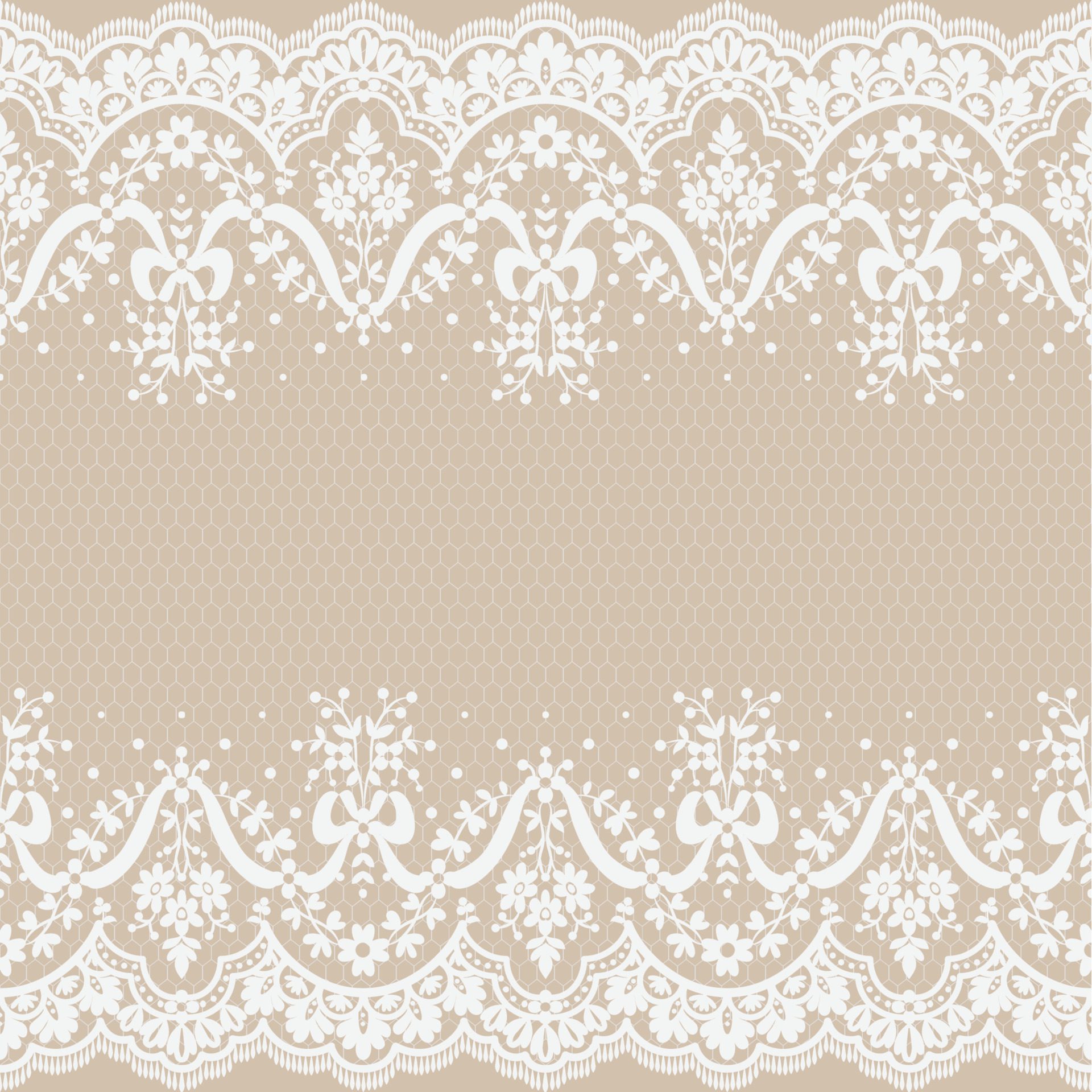 Abstract seamless lace pattern with flowers Free Vector