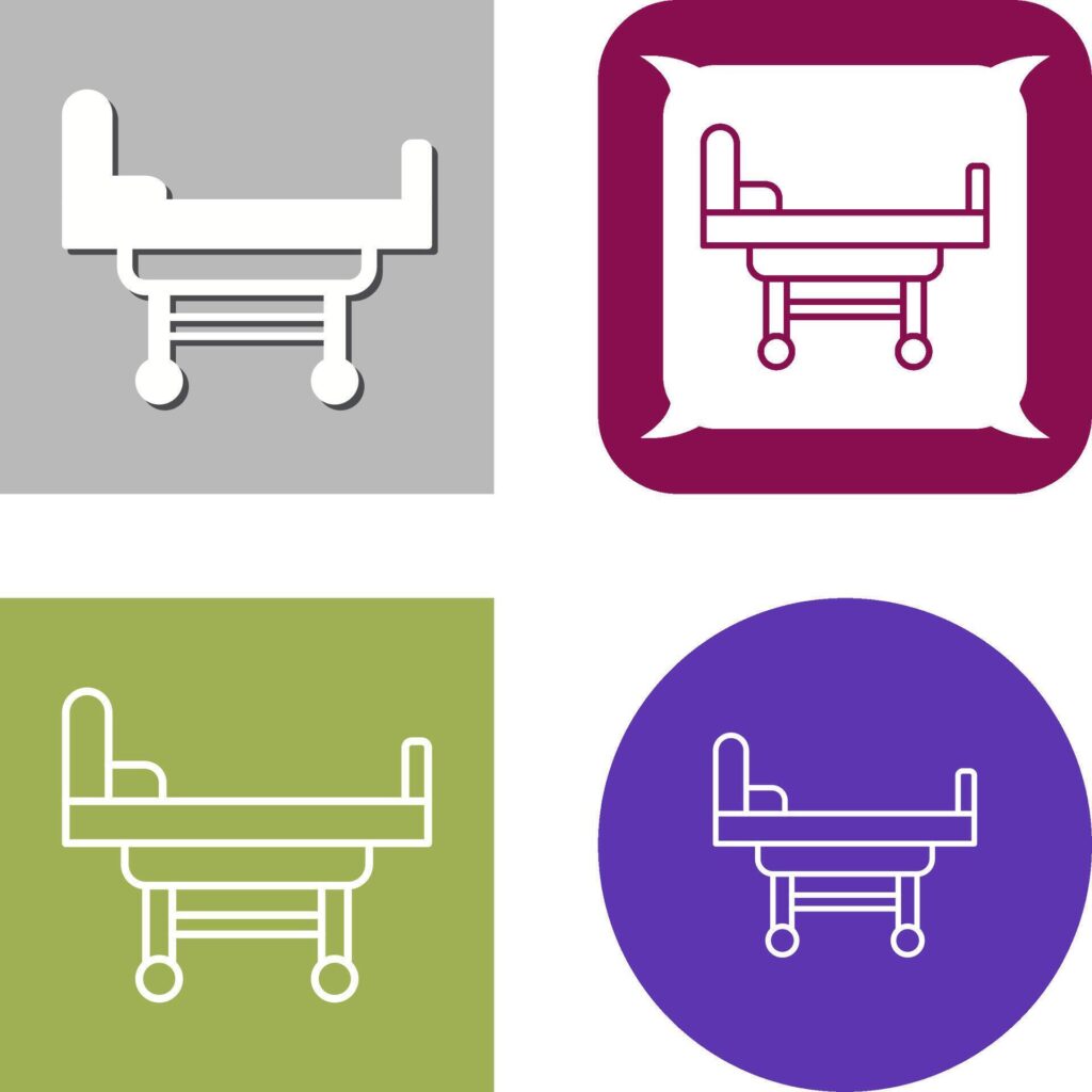 Hospital Bed Icon Design Stock Free