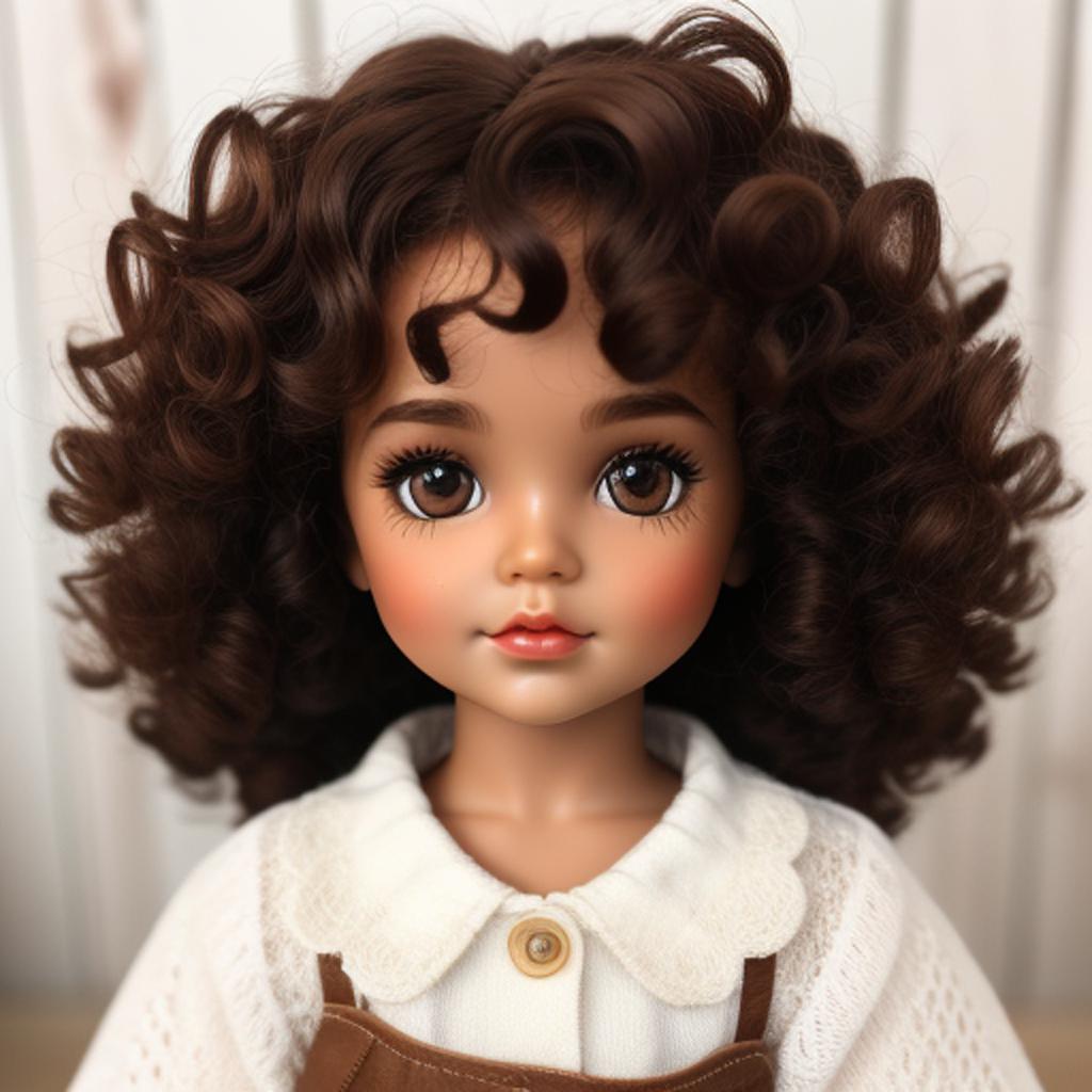 Bythle dolls brown curly by @ai_generated